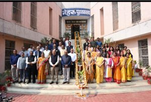 Organized Saraswati Pooja program in Nehru library 23.01.2026 on the presence of HVC Dr. Girish Chandel sir